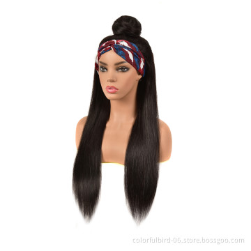 Cheap Headband Short Straight Wig Girls Short Hairstyle Straight Bob Headband Wig Human Hair High Quality